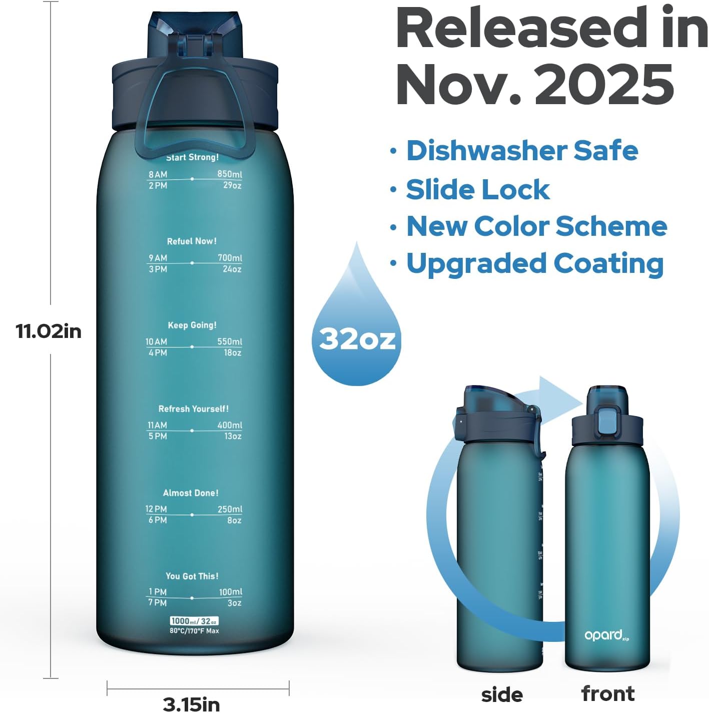 Thumbnail 2 de Opard 1000ml Tritan water bottle
