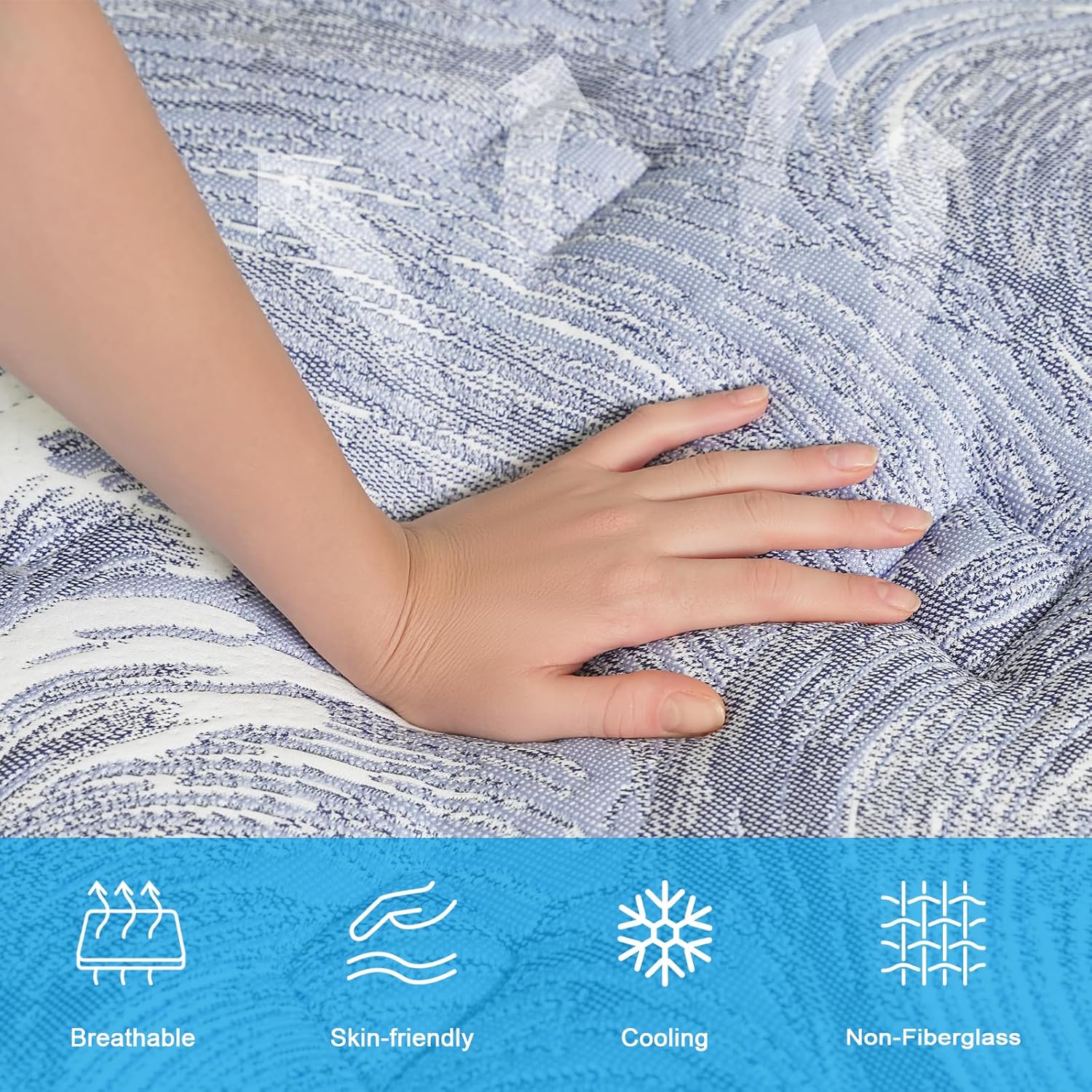 Thumbnail 3 de Acochey 4FT6 Double Hybrid Mattress with Gel Memory Foam & Pocket Springs