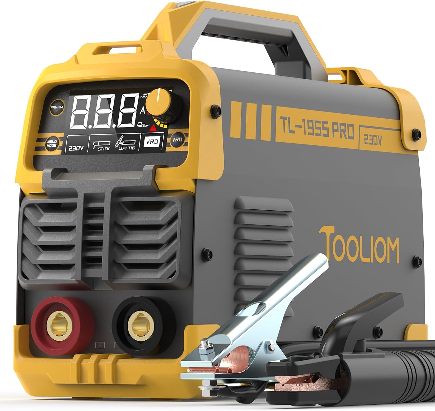 TOOLIOM 195A Stabschweißgerät 230V – 2-in-1 Lift-TIG/Schweißgerät mit LCD und IGBT-Inverter