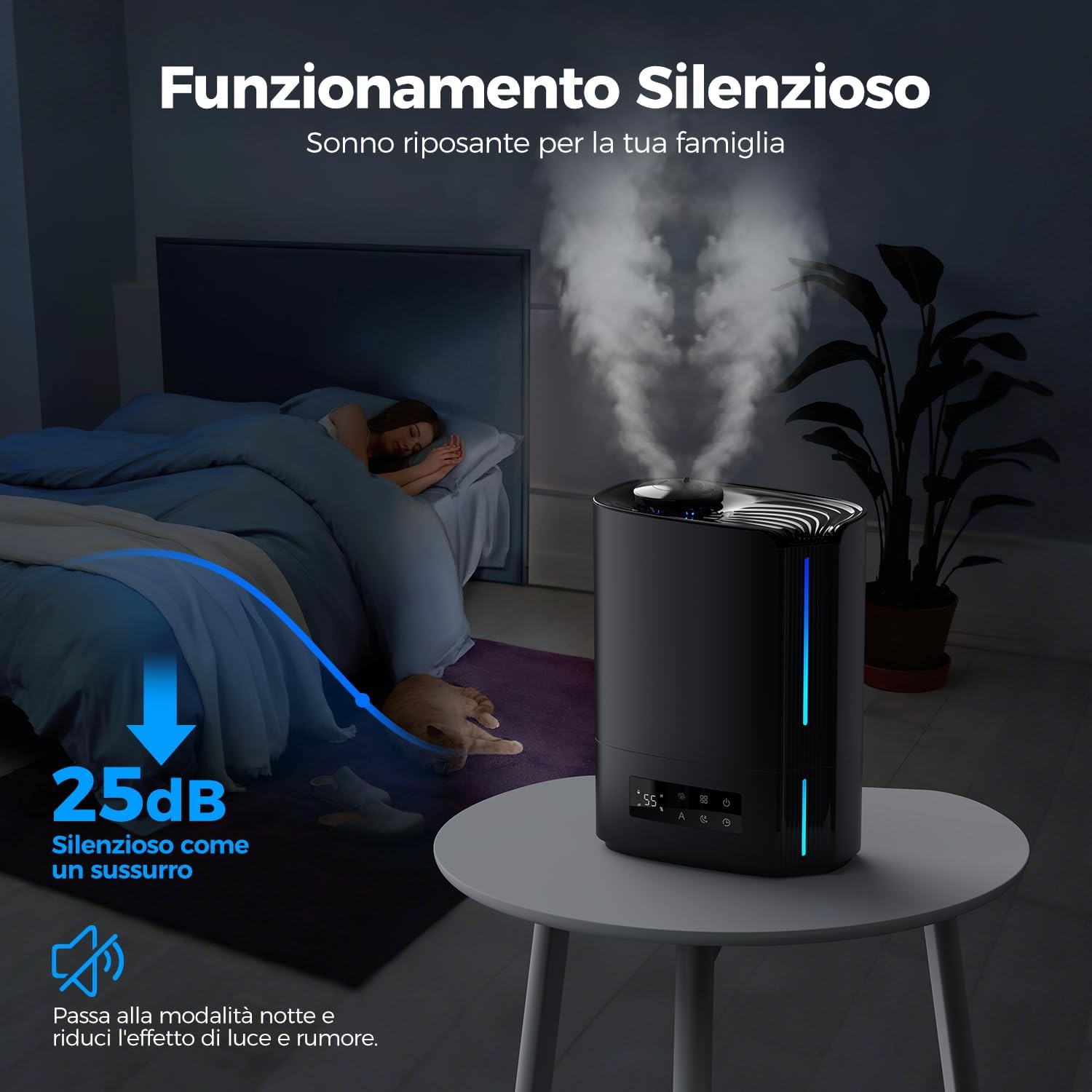 Detalle de AROEVE Umidificatore Ambiente 6L 🌫