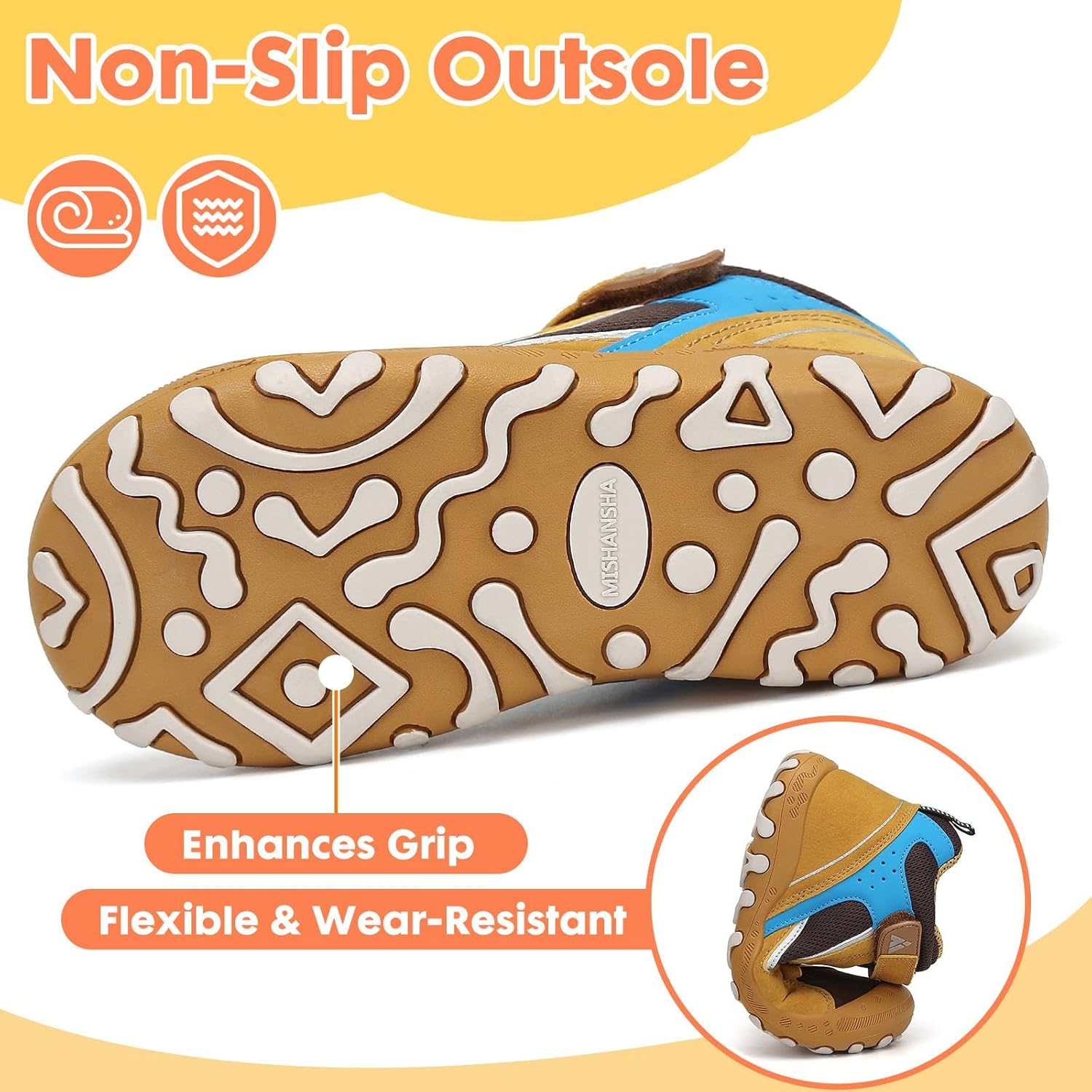 Thumbnail 4 de Mishansha Kids Hiking Boots: Water-Resistant, Anti-Collision Toe, Non-Slip Outdoor Shoes for Toddlers