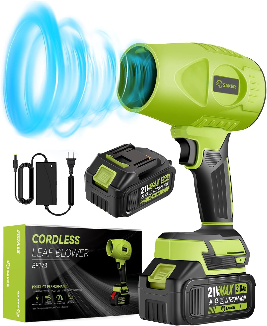 Detalle de Saker Cordless Leaf Blower 180,000 RPM