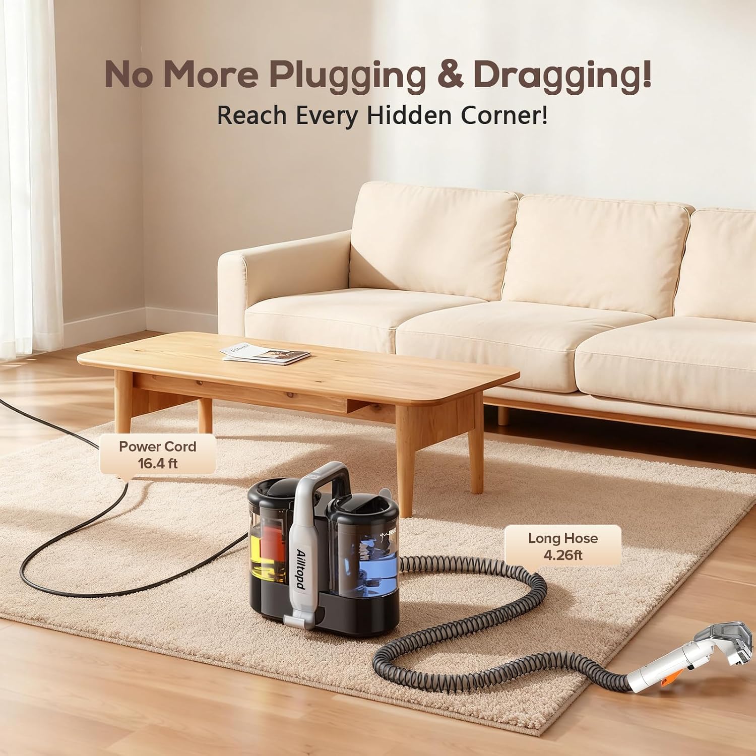 Thumbnail 5 de Ailltopd Portable Carpet Cleaner 1.5L Tank