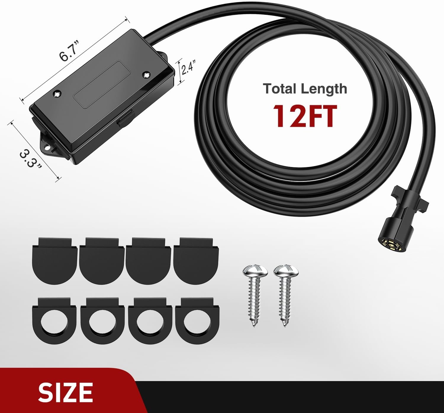 Thumbnail 4 de Nilight Heavy Duty 7 Way Inline Trailer Plug 12 ft