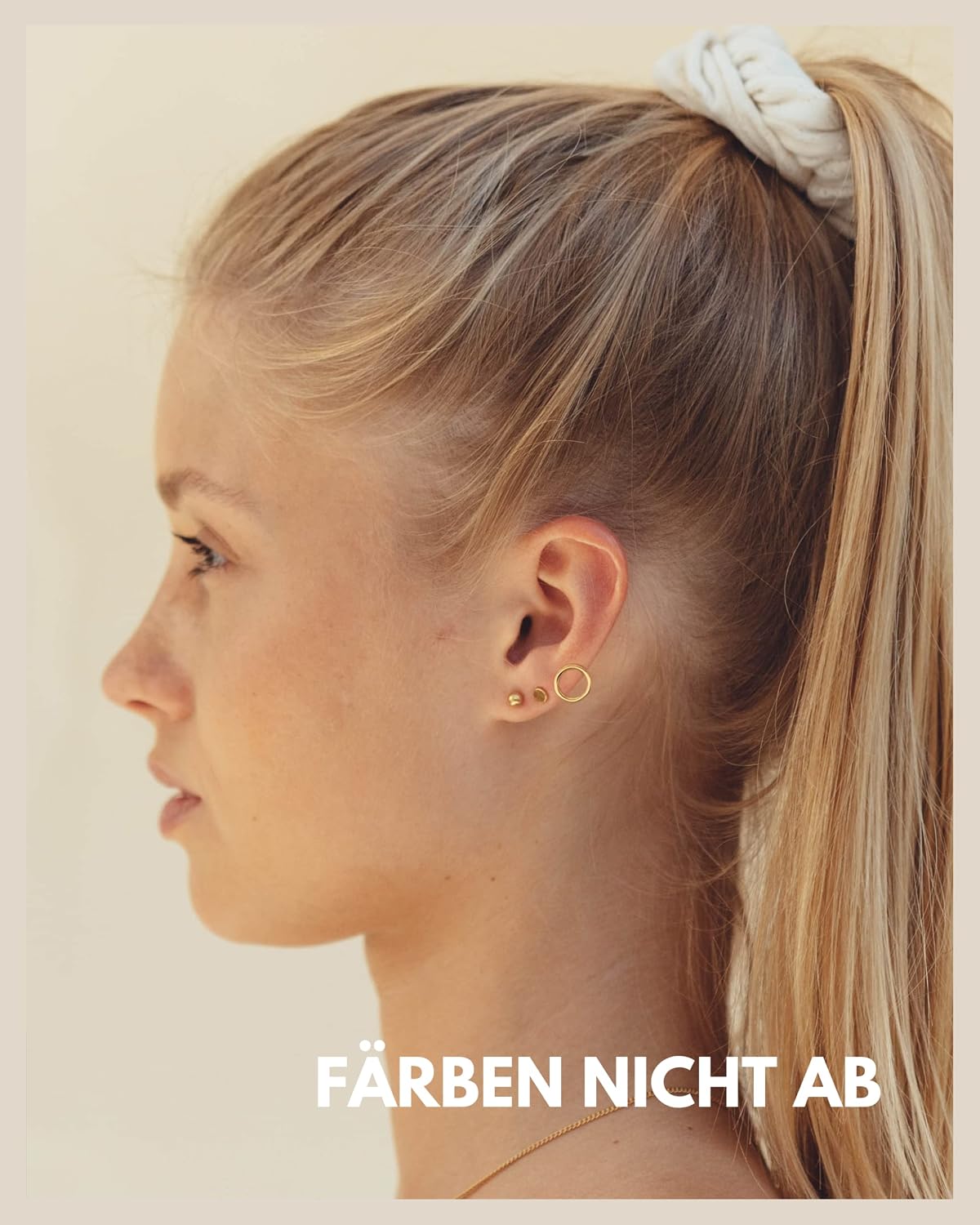 Thumbnail 3 de Damen-Ohrstecker-Set mit Kreisen: Ohrschmuck in Gold, Roségold, Silber & Schwarz inkl. Geschenkbox