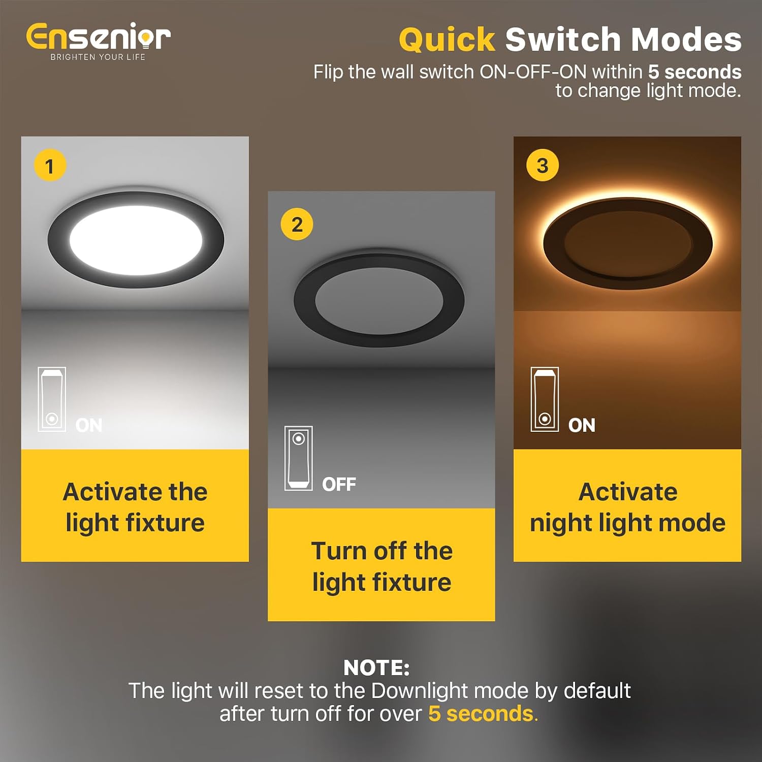 Detalle 2 de Ensenior LED Recessed Lights, 4-Inch