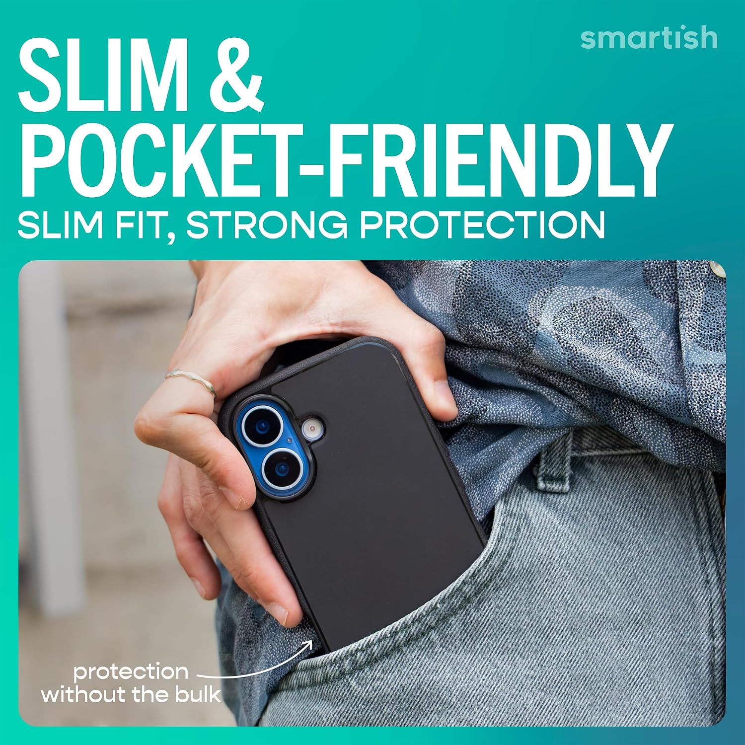 Thumbnail 6 de Smartish Gripmunk iPhone 17 MagSafe Case with Camera Control Protection (Black Tie Affair)
