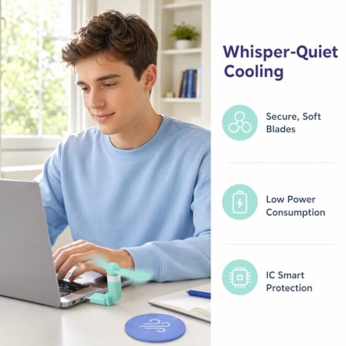 Thumbnail 7 de Beavorty 5pcs Mini Cell Phone Fan 2-in-1: Pocket-Sized USB C/Micro USB Cooler