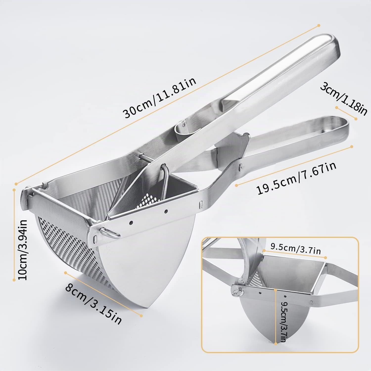 Thumbnail 5 de Shoxil Kartoffelpresse Edelstahl – Profi Stampfer mit robustem Griff