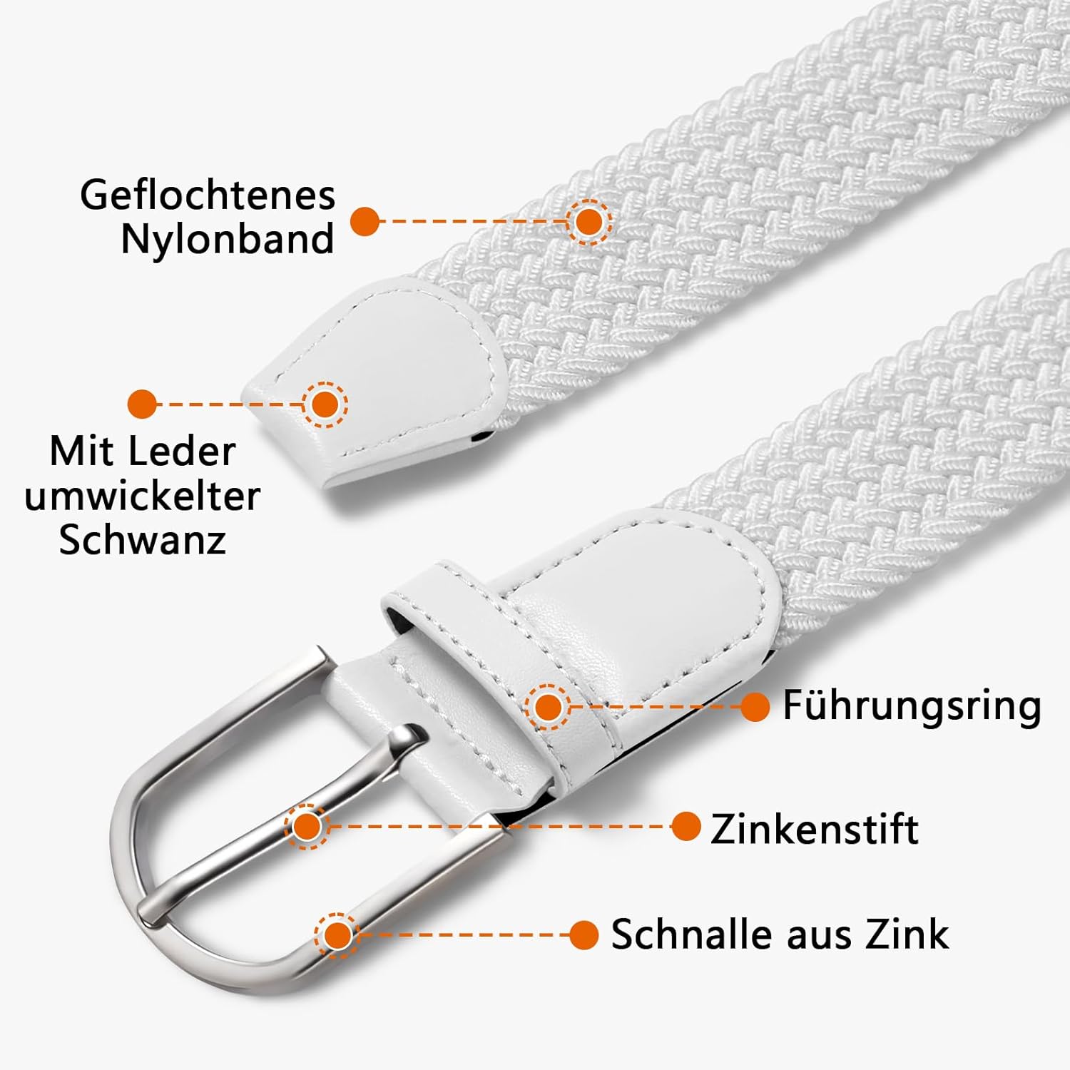 Thumbnail 5 de TANGCHAO Stoffgürtel Stretch 3,3 cm breit