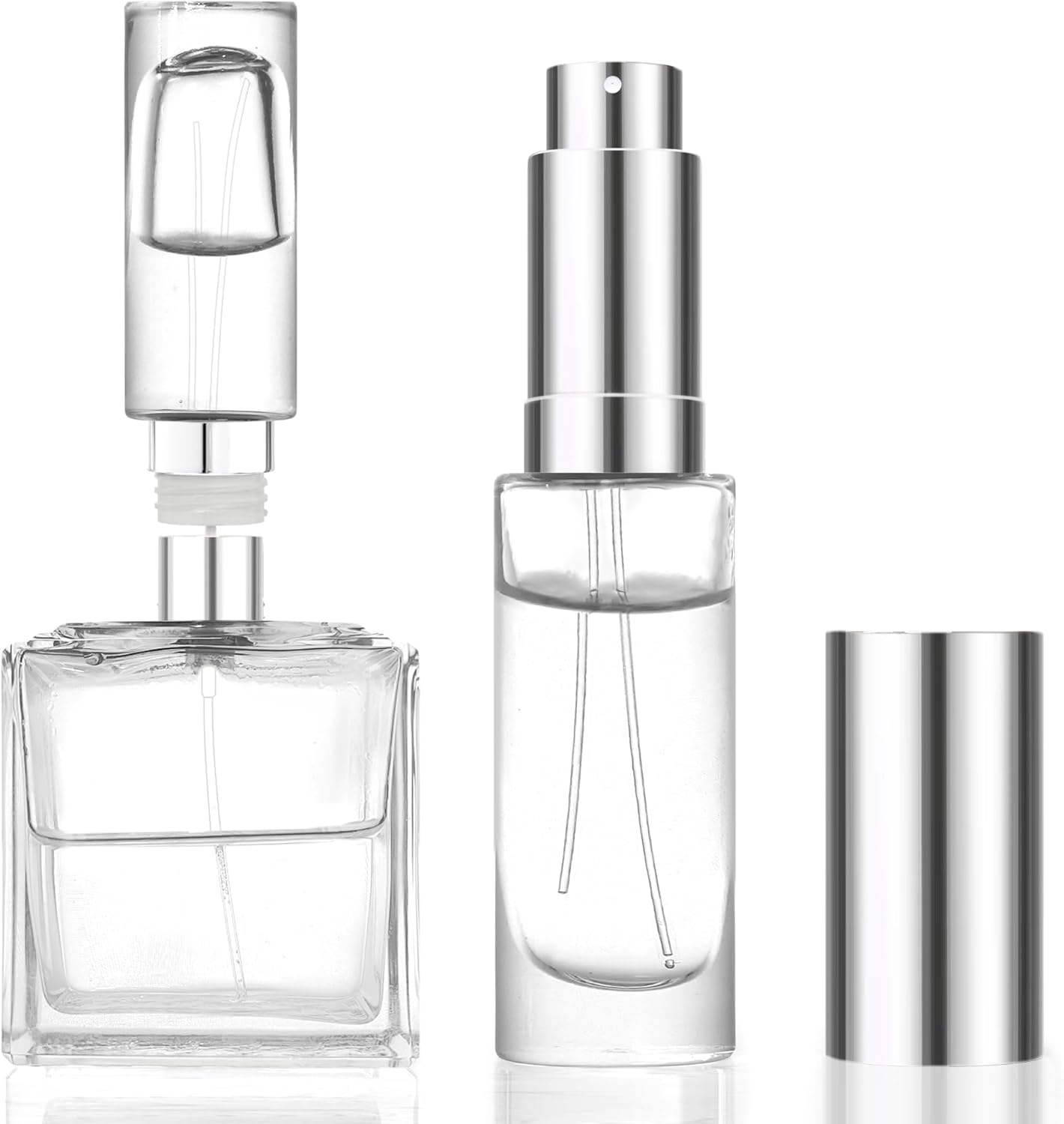Detalle de MUB 10ml Perfume Atomiser: Top-Filling, Leak-Proof Glass Travel Bottle