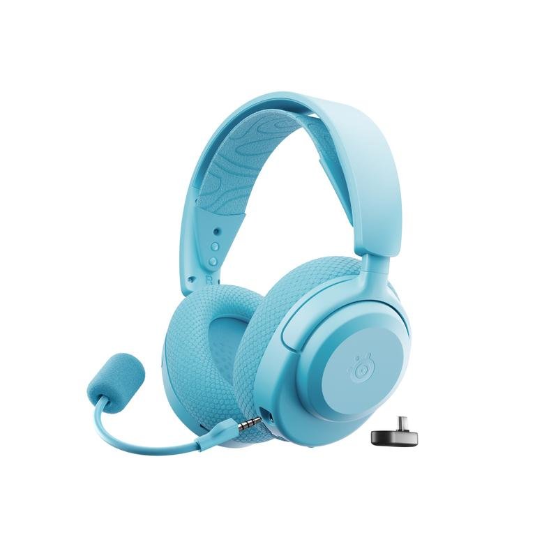 Detalle de Auriculares SteelSeries Arctis Nova 3X inalámbricos Bluetooth – aguamarina