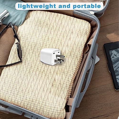 Detalle de Adaptateur Prise USA 2 broches vers 3 broches Type B – vutizal