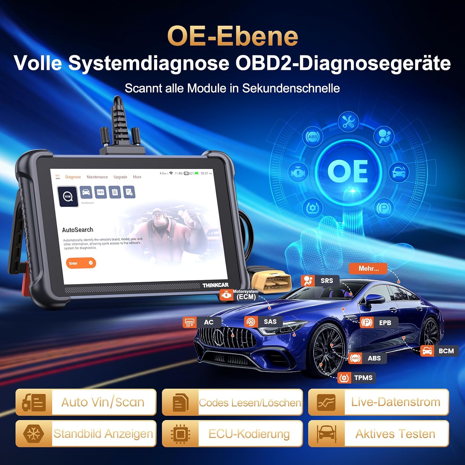 Detalle 2 de thinkcar ThinkScan 689 OBD2 Diagnosegerät