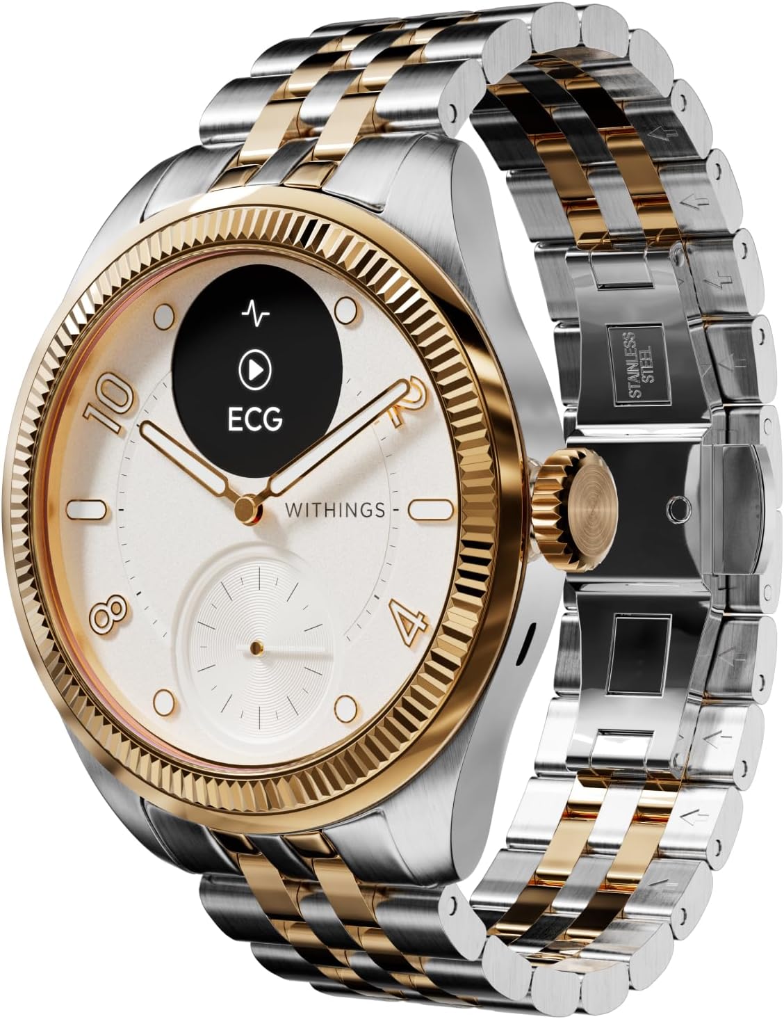 Detalle de WITHINGS Scanwatch Nova Brilliant: A Health Hybrid Smartwatch for Everyday Wellness