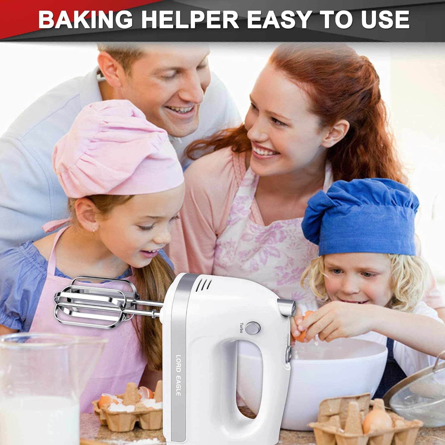 Thumbnail 6 de Lord Eagle Hand Mixer 400W Handheld Mixer