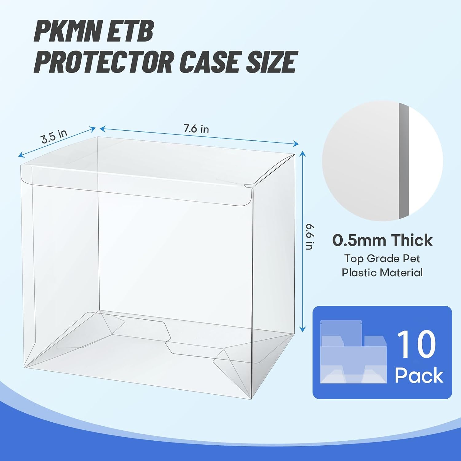 Thumbnail 1 de 10 Pack Clear PKMN ETB Protector Case for Elite Trainer Boxes