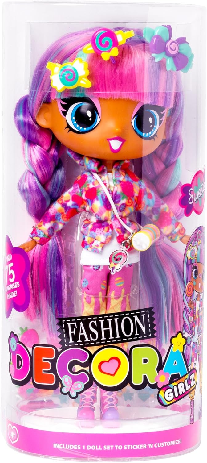 Thumbnail 5 de John Adams Decora Girlz “Sticker ’n’ Style” Sweetie (27,9 cm) avec plus de 75 accessoires