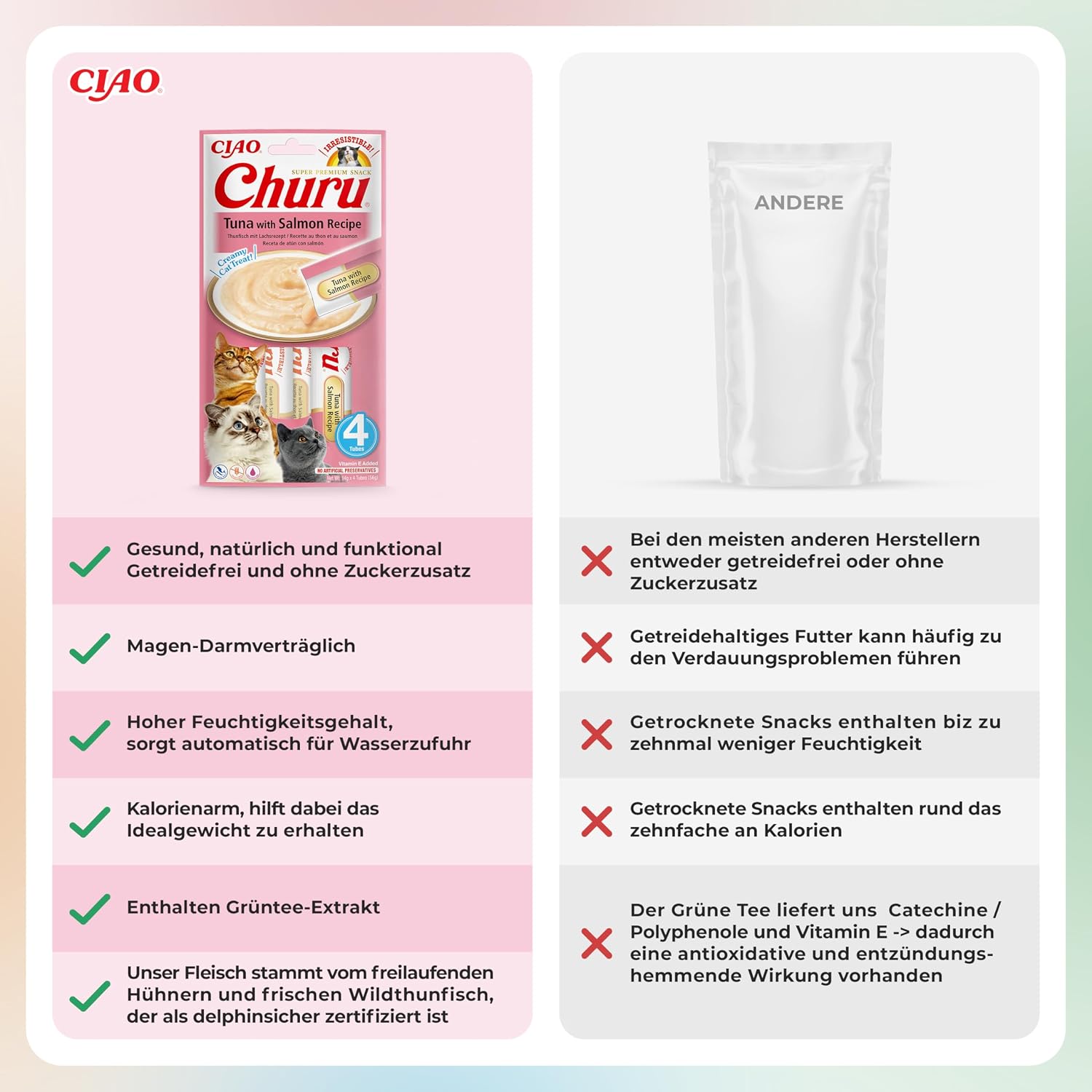 Detalle 2 de INABA Churu Puree Katzenleckerlis 56 g