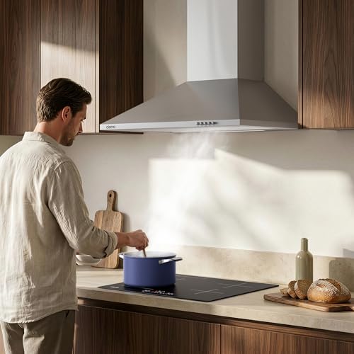 Detalle 2 de CIARRA CBCS6201 Cappa Aspirante 60 cm – Classe A++, 404 m³/h, 60 dB, Argento