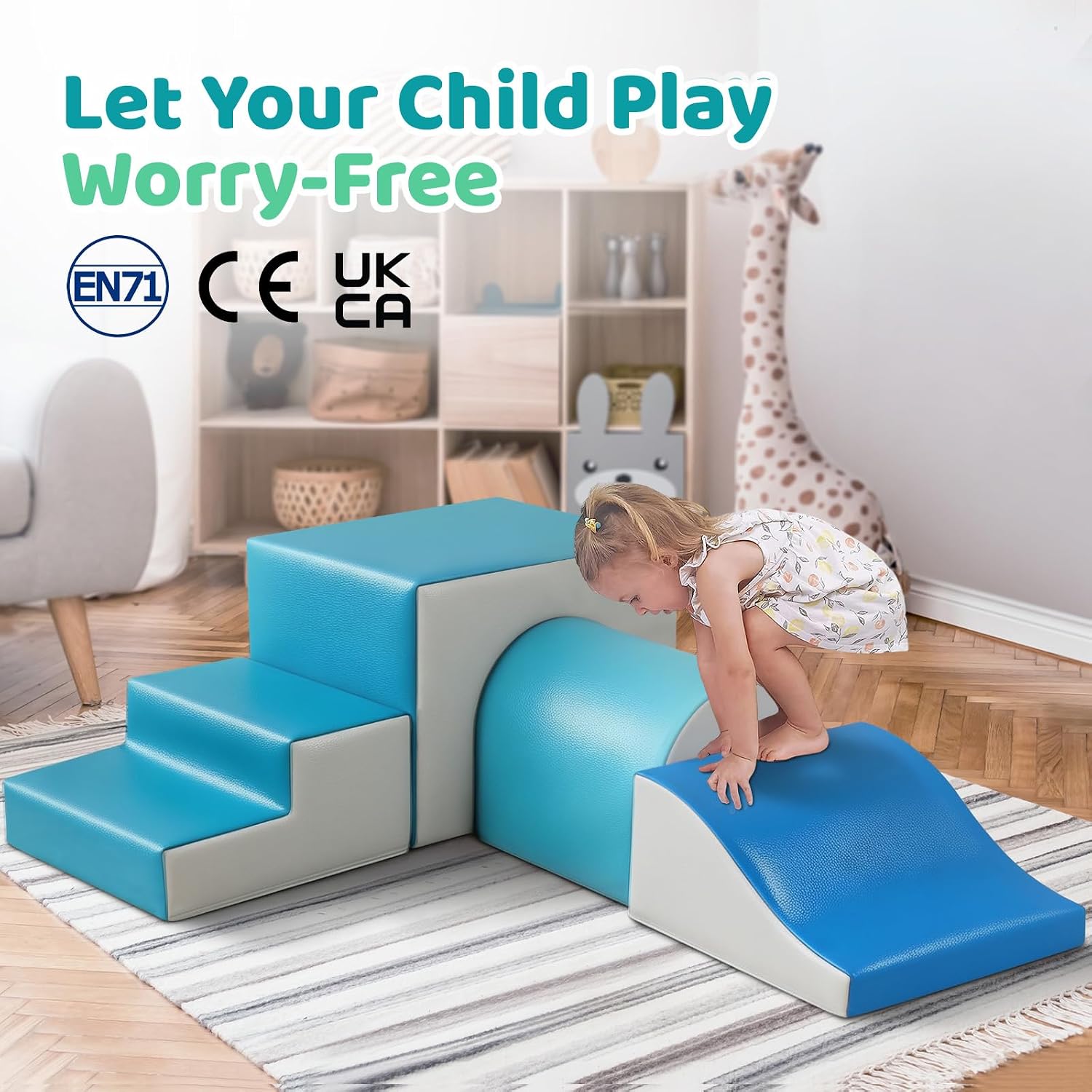 Thumbnail 3 de Soft Play Sets Indoor 4‑pc PU Leather Baby Foam Climb