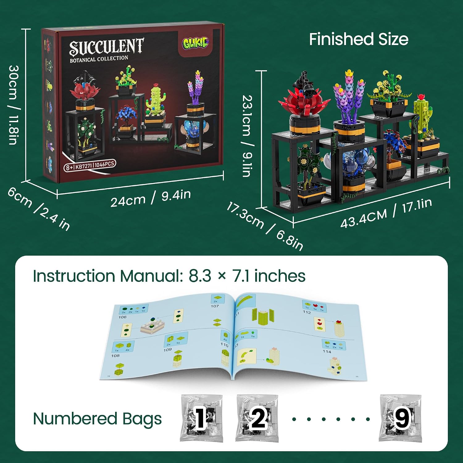 Thumbnail 6 de Glikid Succulent Building Set, 7 Plants