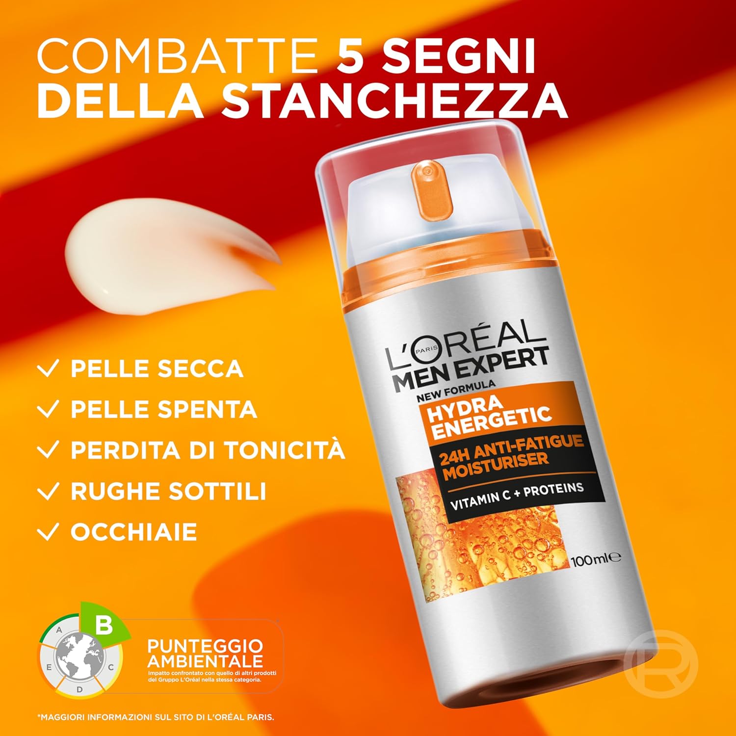Detalle de L'Oréal Paris Men Expert Hydra Energetic Crema Idratante Anti-Fatica 100 ml