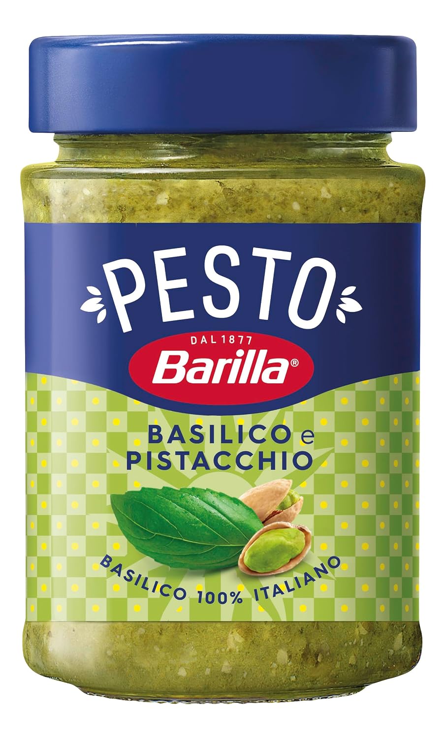 Detalle de Barilla Pesto Basilico e Pistacchio 1x190g – Glutenfrei, Basilikum & Pistazien, Packung 4