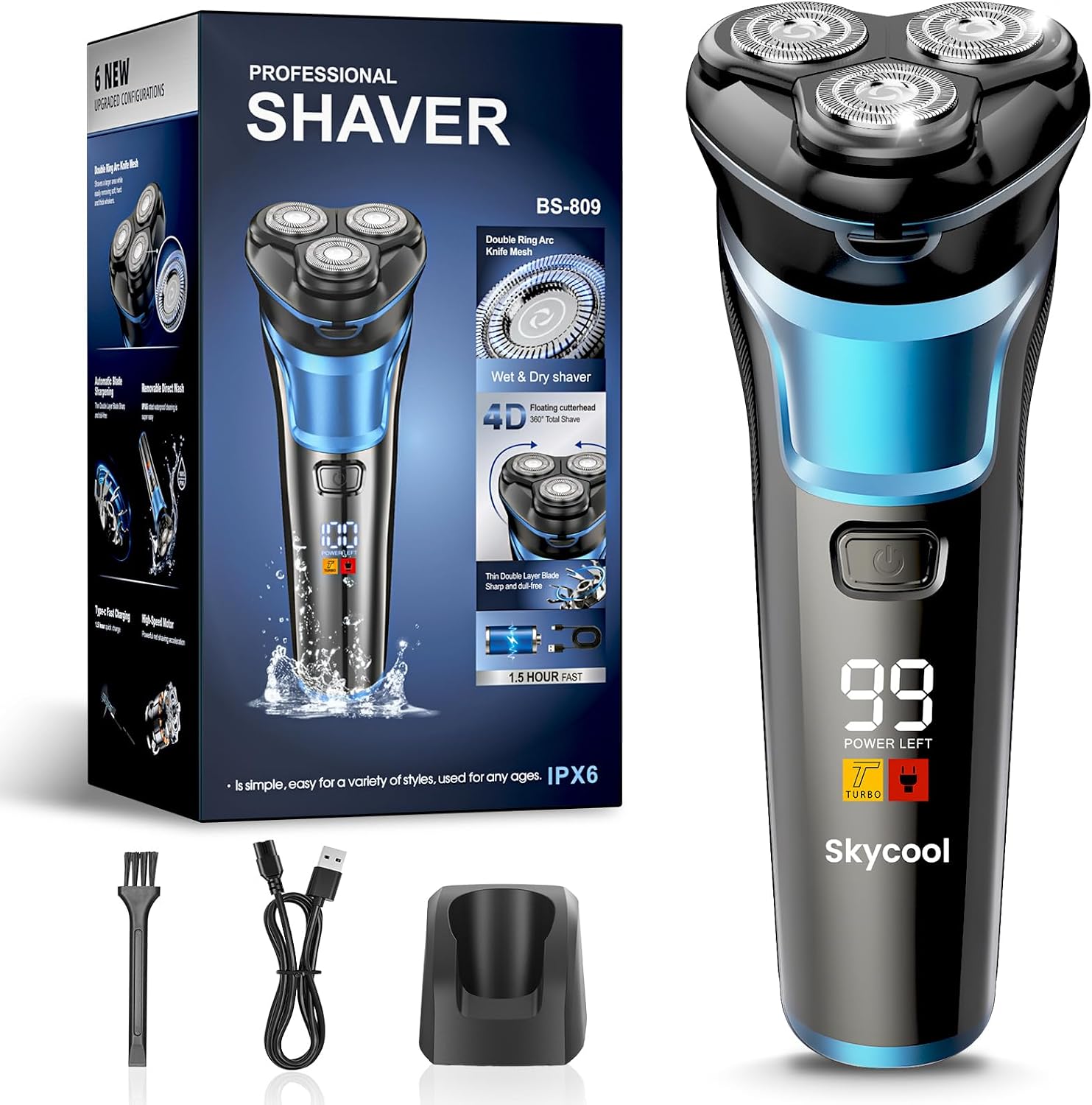 Detalle de Skycool Electric Razor for Men Cordless