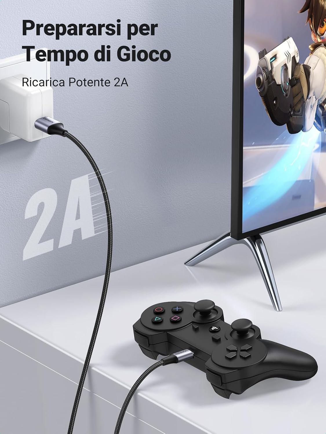 Detalle de UGREEN Cavo USB A a Mini B 1M