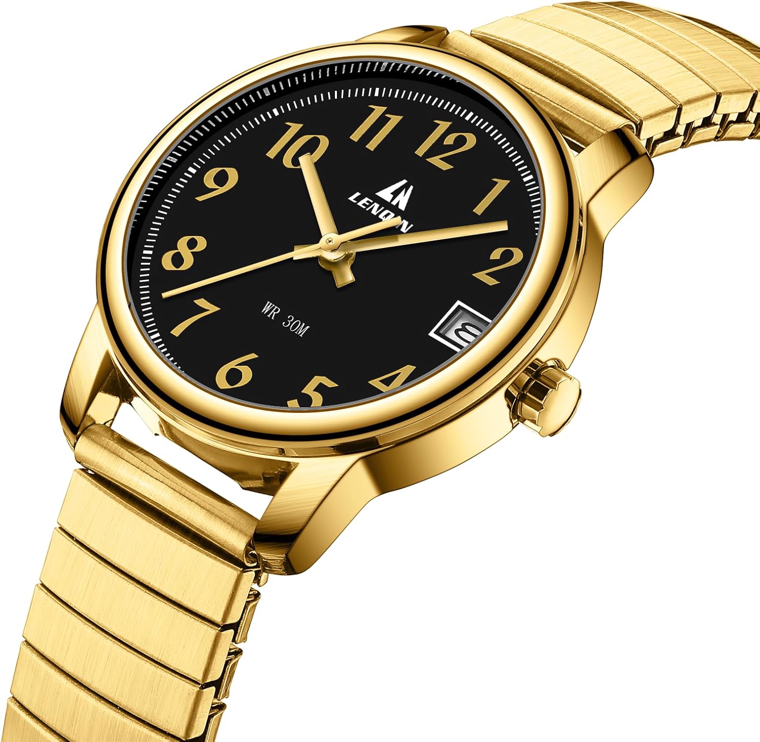 Detalle de LN LENQIN Ladies Analog Quartz Watch with Stainless Steel Expansion Band (3 ATM Waterproof)