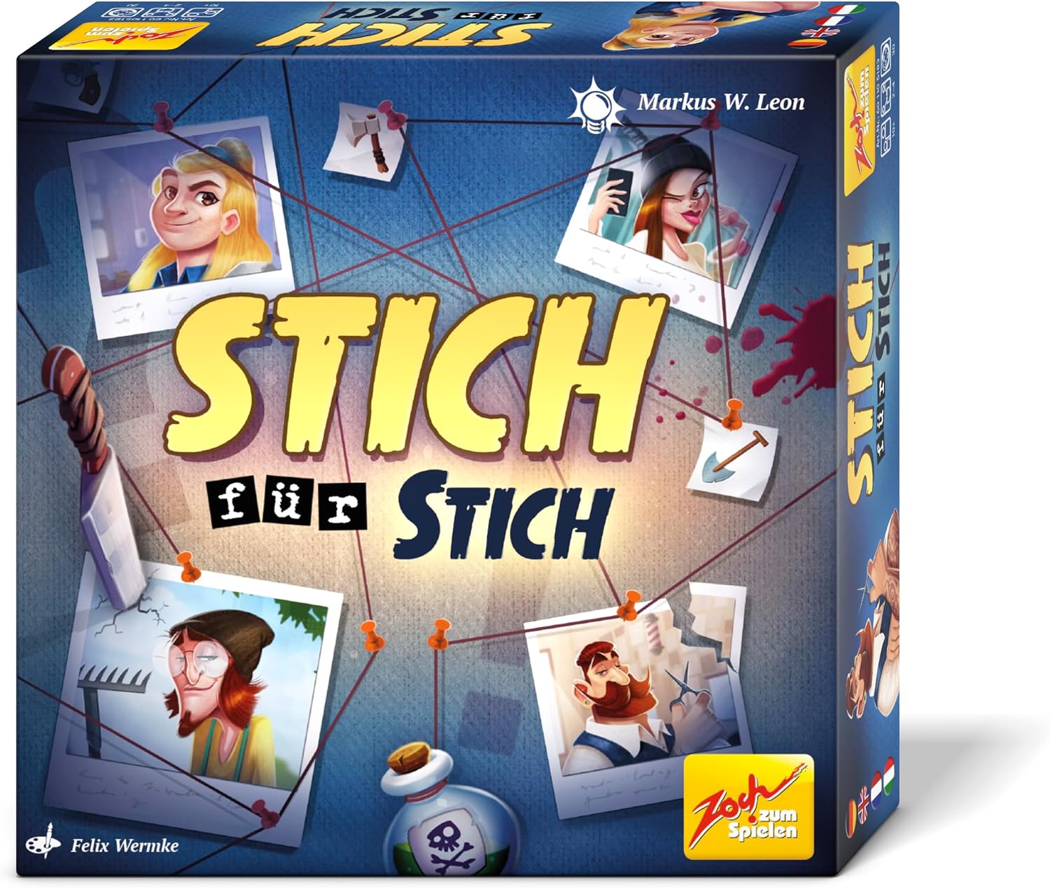 Detalle de Zoch Stich für Stich – Detektiv-Spiel für 3–4 Spieler ab 10 Jahren (ca. 30 Min.)