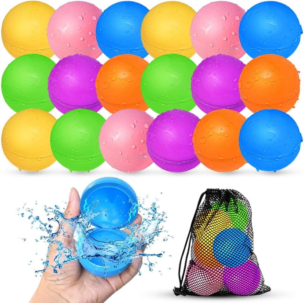 Thumbnail 6 de 12 Stück wiederverwendbare Wasserballons – magnetisch, silver Silikon, für Outdoor-Sommer-Spaß