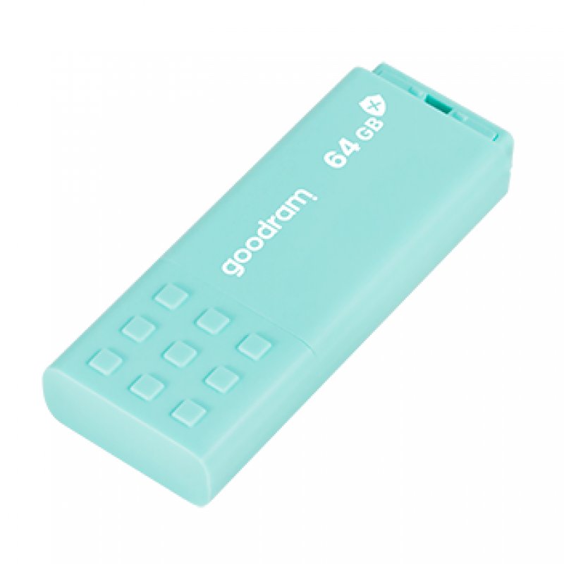 Detalle 2 de Goodram Ume3 Care 64 GB, memoria USB 3.0 turquesa con tecnología Biomaster
