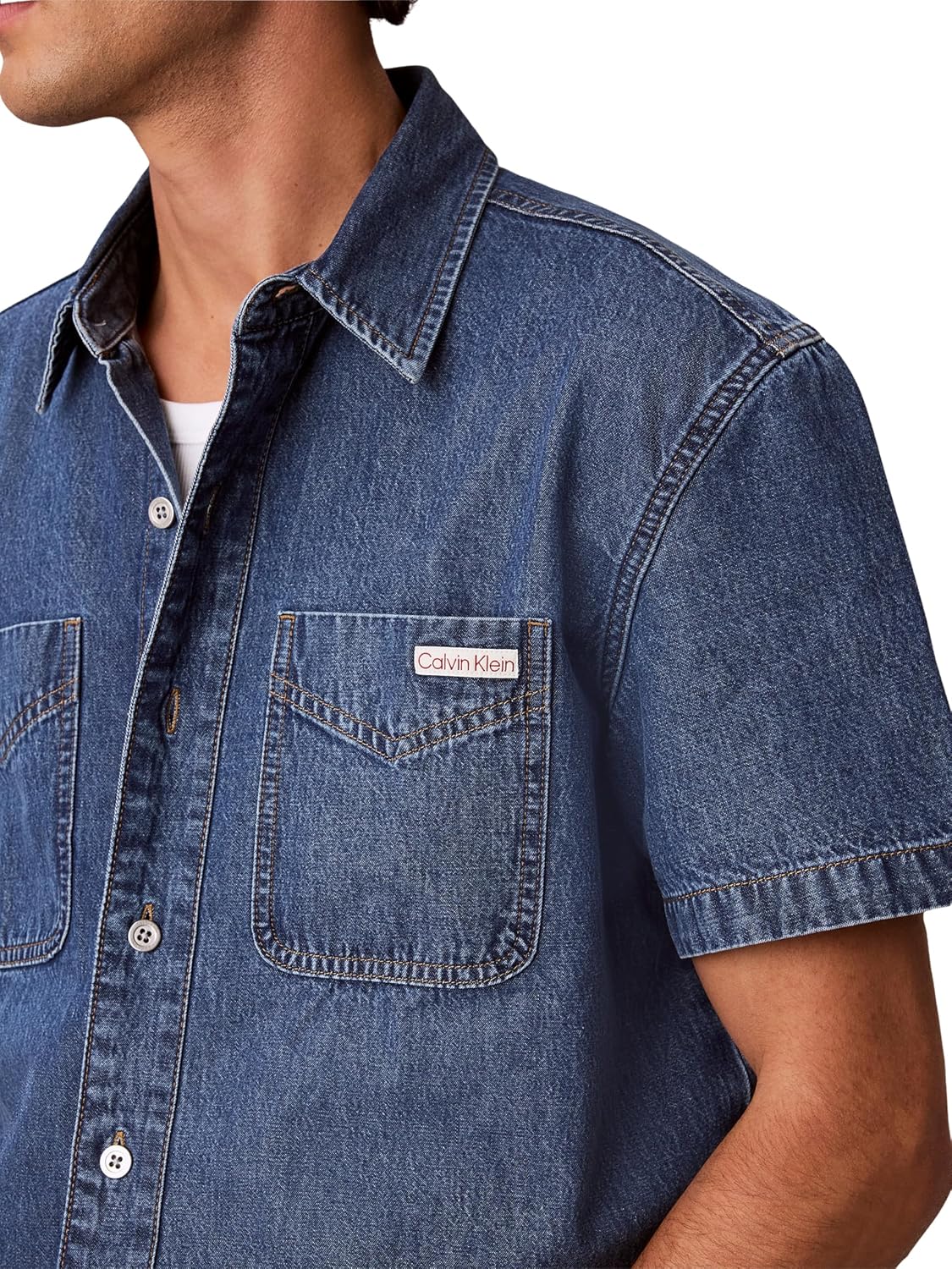 Detalle de Calvin Klein Altre Camicie Uomo – Originale e Versatile