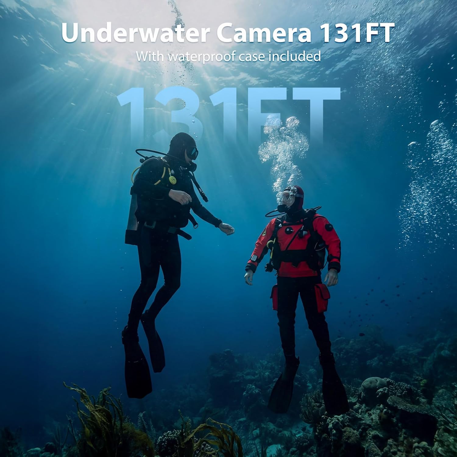 Detalle 2 de Yonvim Actioncam 4K 60FPS mit WLAN – Unterwasserkamera bis 40 m, Dual-Screen, EIS, 2 Akkus 1350 mAh