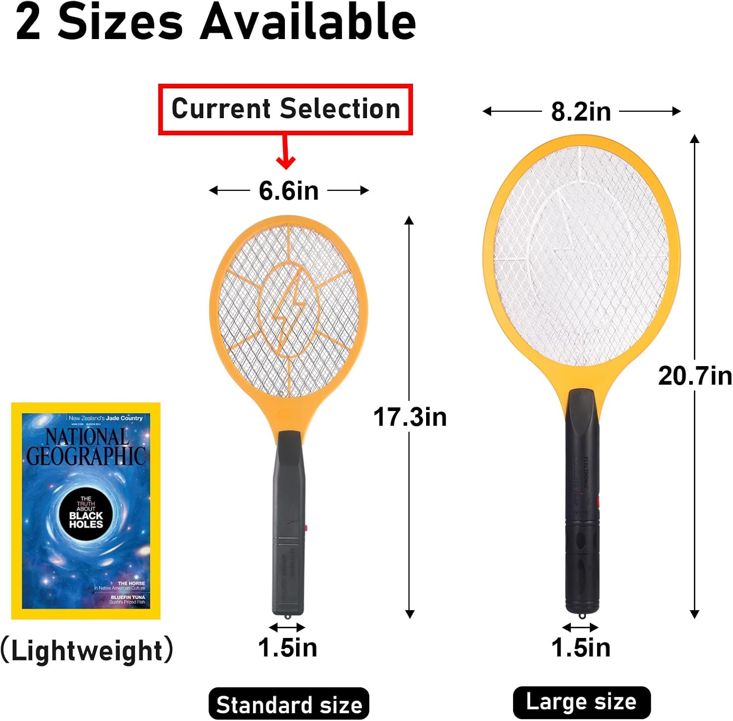 Detalle 2 de GameXcel ZH-M005-1 Electric Fly Swatter, 3-Layer Safety Mesh, 2-Pack