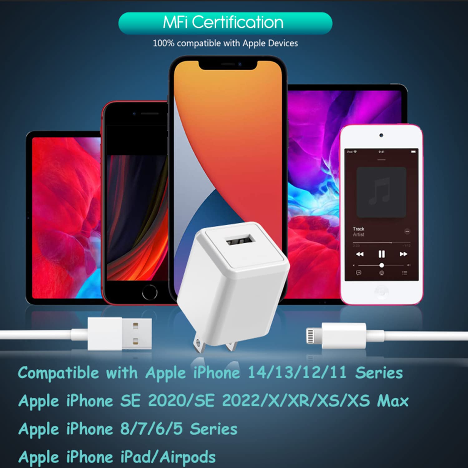 Thumbnail 5 de Extra Long iPhone Charger 10FT 2-Pack