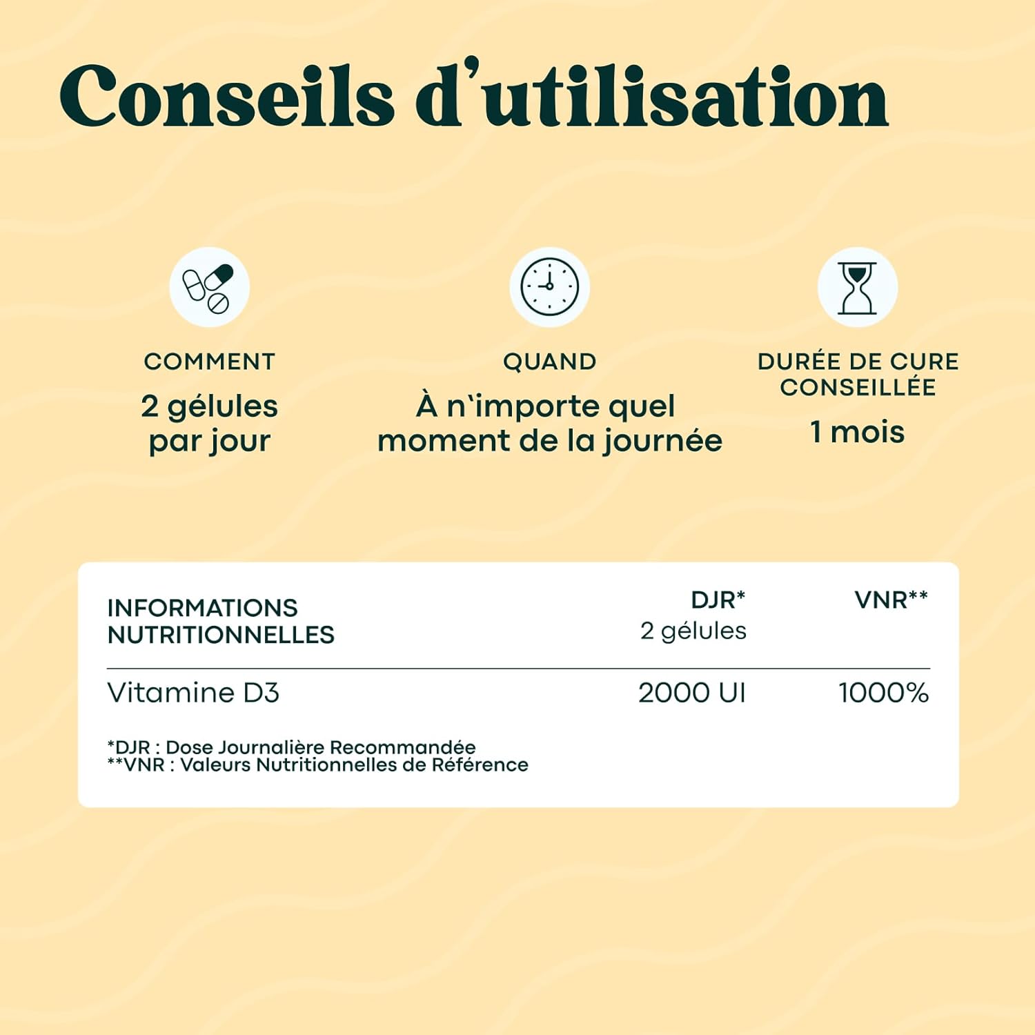 Thumbnail 4 de Vitamine D3 2000 UI – Cure d’1 mois (60 gélules végétales) Essentials by Novoma