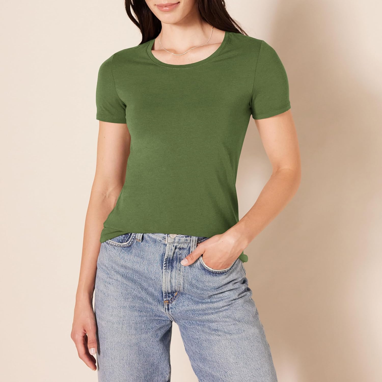 Thumbnail 1 de Amazon Essentials T‑Shirt a Maniche corte con vestibilità Classica da Donna – kit multi-taglia