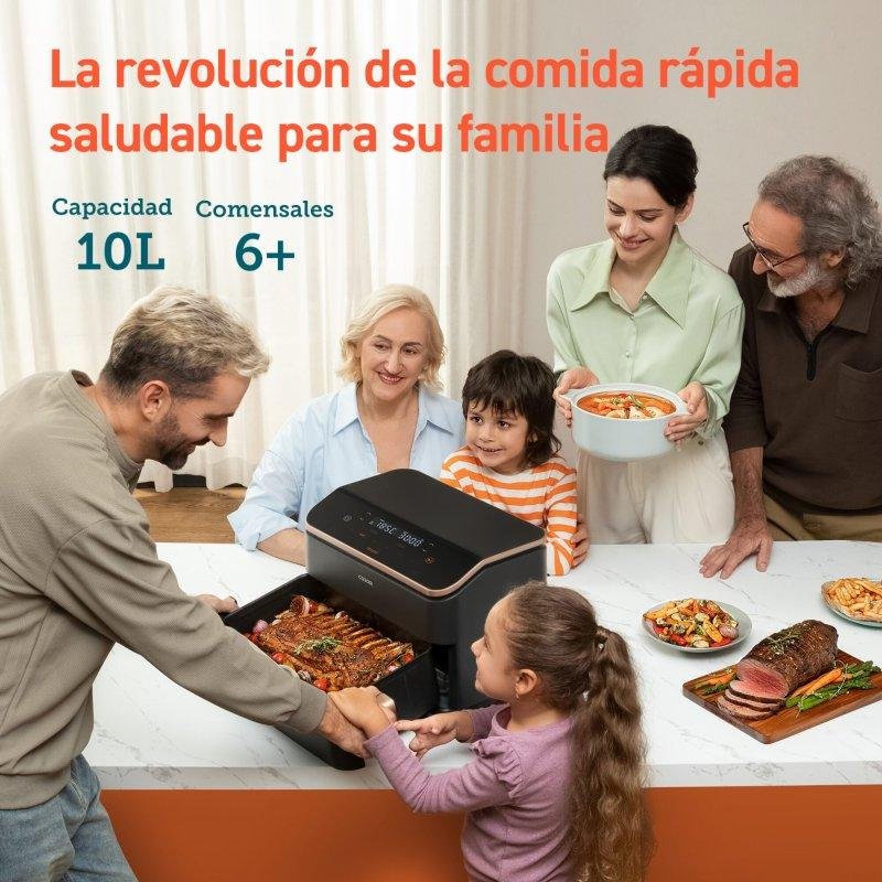 Detalle 2 de Cosori Dual Blaze Twinfry Chef Edition 10L: freidora de aire con doble cesta y 2800 W