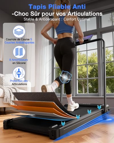 Thumbnail 6 de HomeFitnessCode: Cinta de correr plegable con pendiente 8% y 1–10 km/h