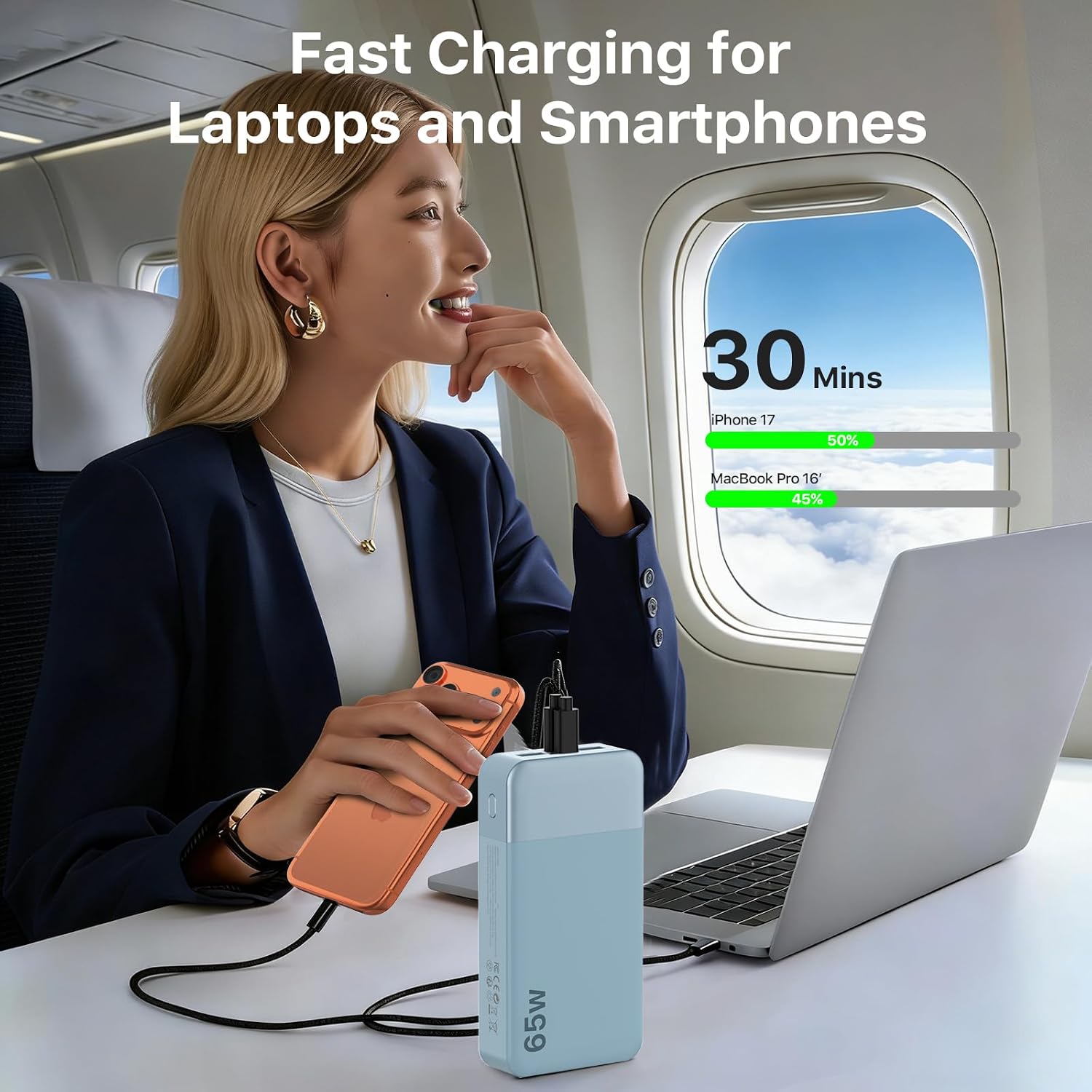 Detalle 2 de NOBIS Power Bank 20000mAh PowerBank 65W