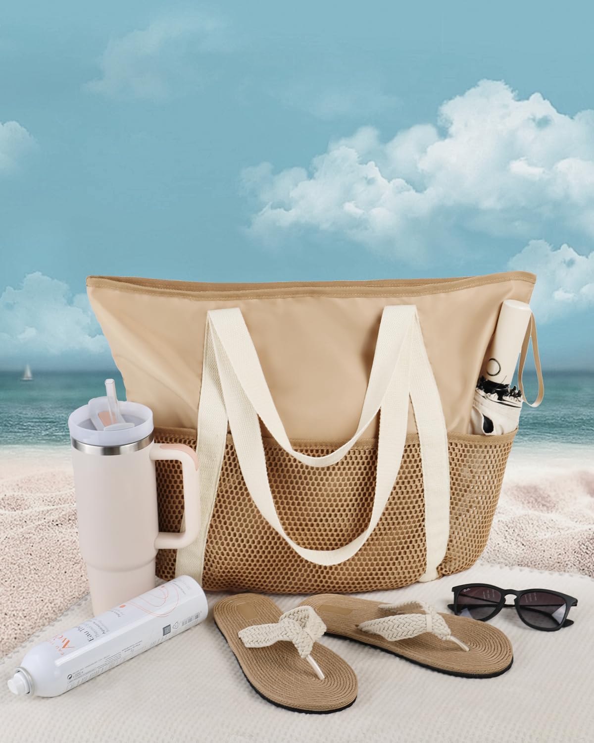 Thumbnail 2 de HOMESPON Beach Bag Large Waterproof Tote for Women with Zipper