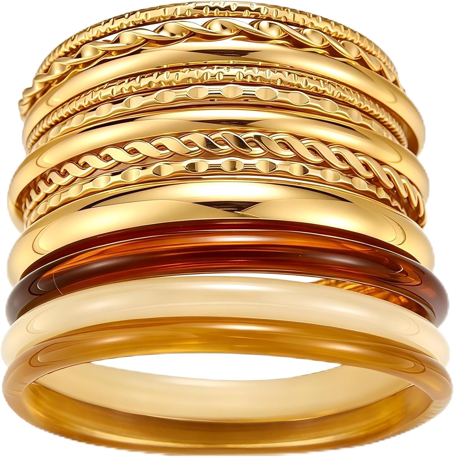 Detalle de Gold Bangle Bracelets, 13-Bangle Set