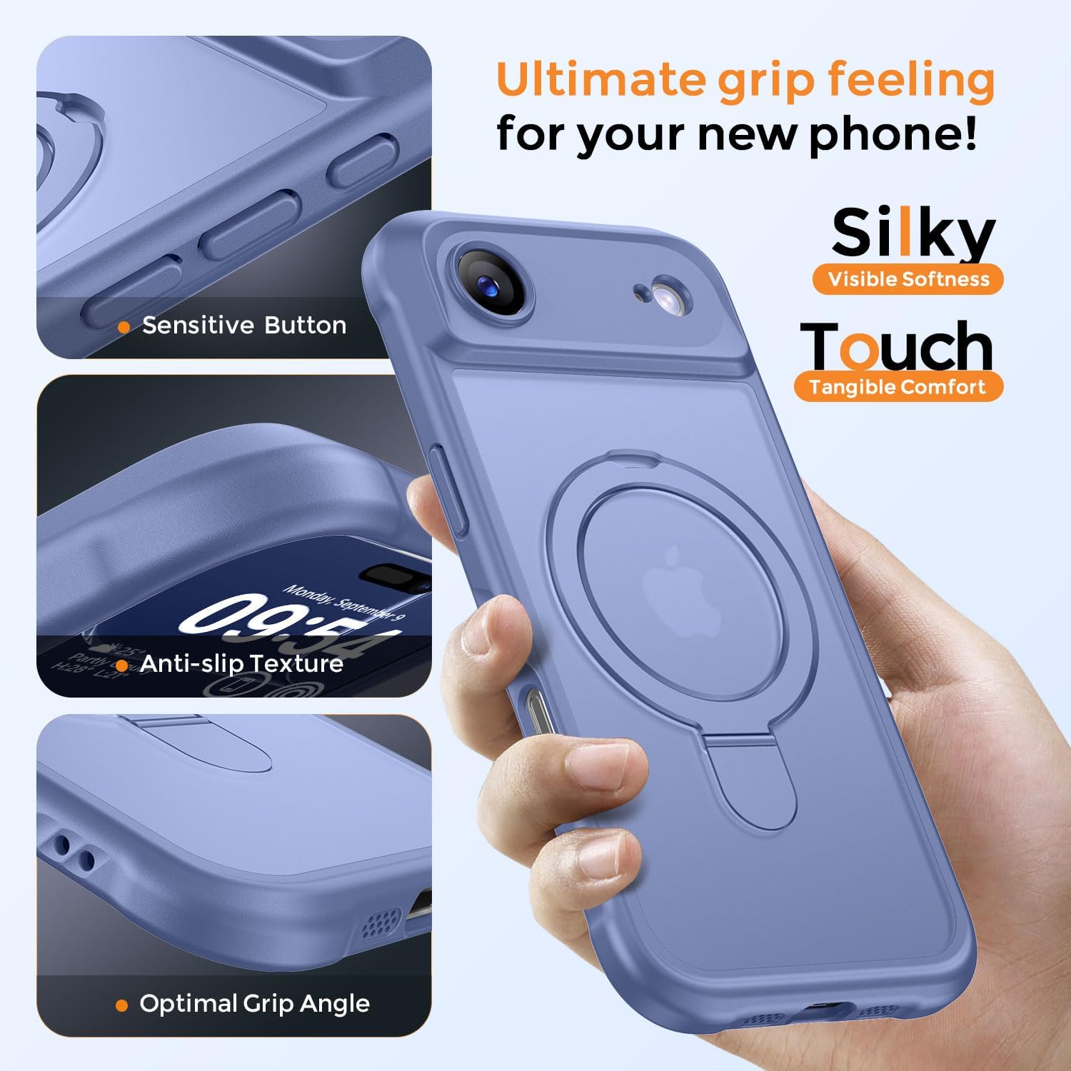 Detalle 2 de MOCCA Design for iPhone 17 Pro Max Case with MagSafe and Invisible Magnetic Ring Stand