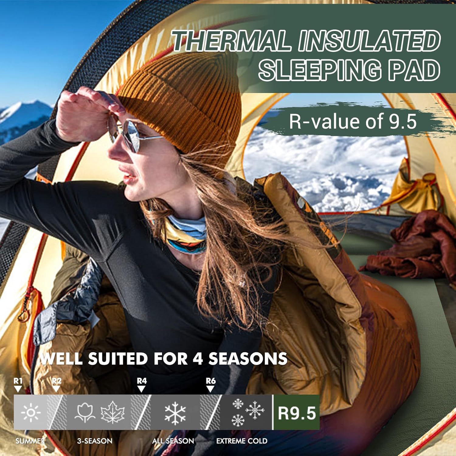 Thumbnail 3 de Elegear CumbreX Self-Inflating Sleeping Pad — 3.15-Inch Ultra-Thick Memory Foam with Fast Inflate for All-Season Comfort