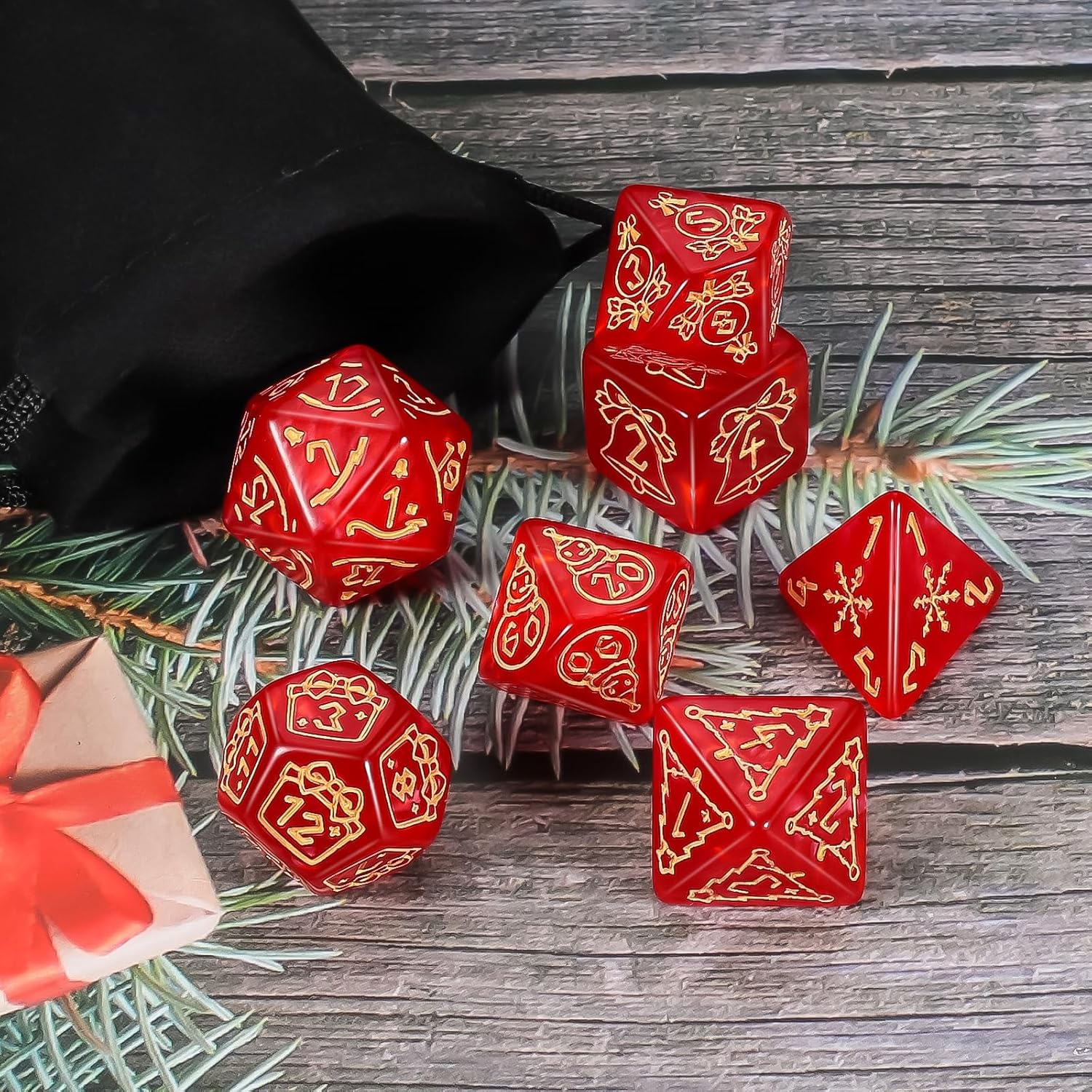 Thumbnail 3 de QMAY DND Dice Polyhedral Dice Set – 7 pezzi per D&D e RPG