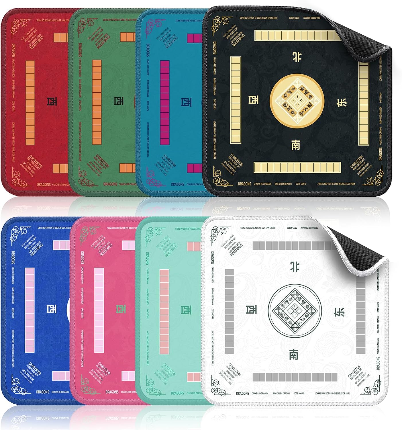 Detalle de 2F22E Mahjong Mat: Non-Slip, Noise-Reducing Gaming Surface (32.4x32.4 Inches)