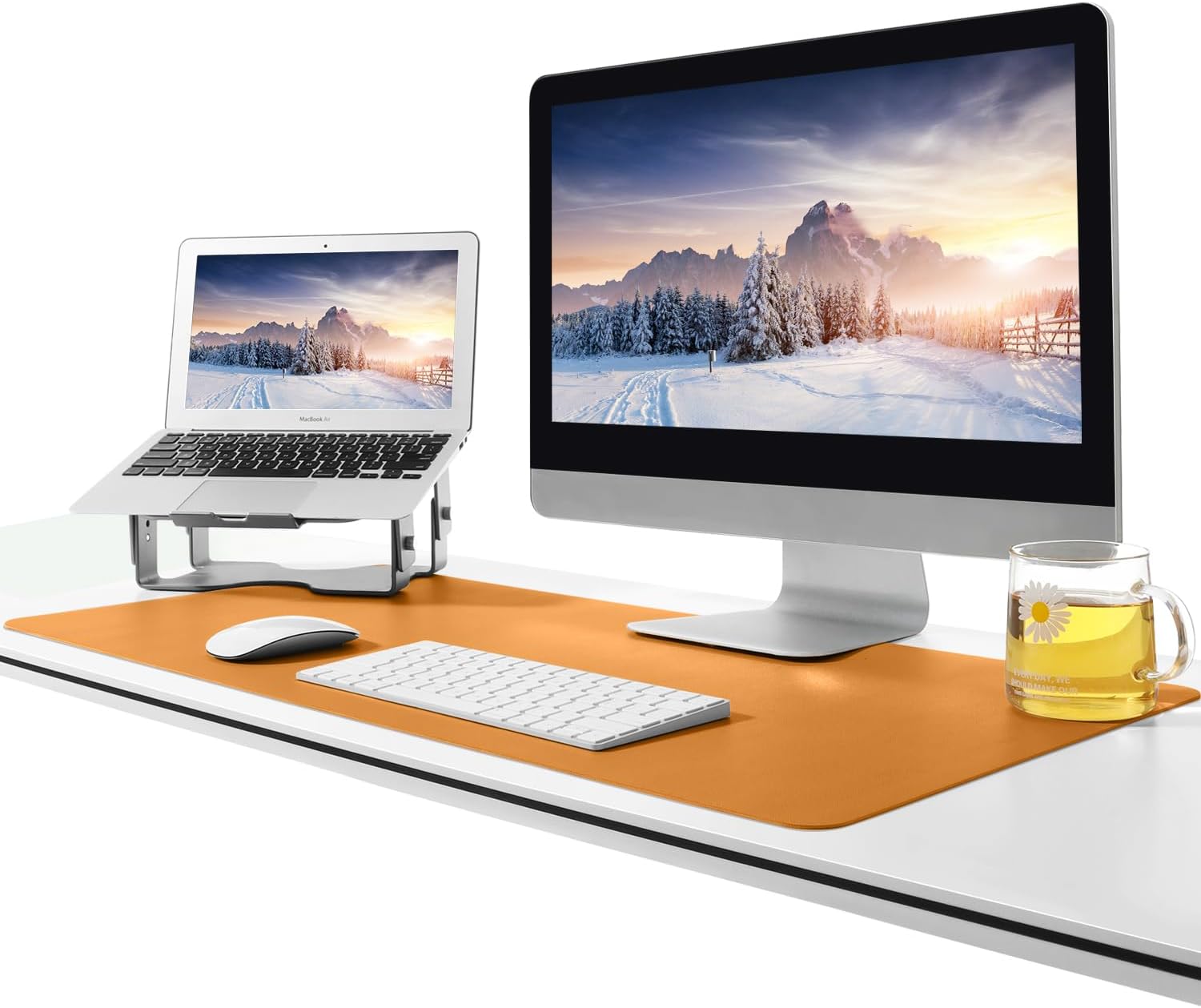 Thumbnail 5 de BUBM Multifunktionales Office-Mauspad 120 x 60 cm aus PU-Leder (wasserdicht, rutschfest)